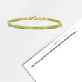 thumbnail image 6 of Everly Women's 4 3/5ct TGW Peridot Yellow Plated Sterling Silver Tennis Bracelet, 6 of 9