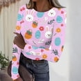 thumbnail image 5 of Long Sleeve Shirts for Women Crewneck Basic T-Shirts Casual Camouflage Slim Fit Stretch Women's Tops, 5 of 6
