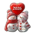 thumbnail image 1 of 2026 Christmas Snowman 2D Acrylic Car Rearview Mirror Pendant Decoration, 1 of 3