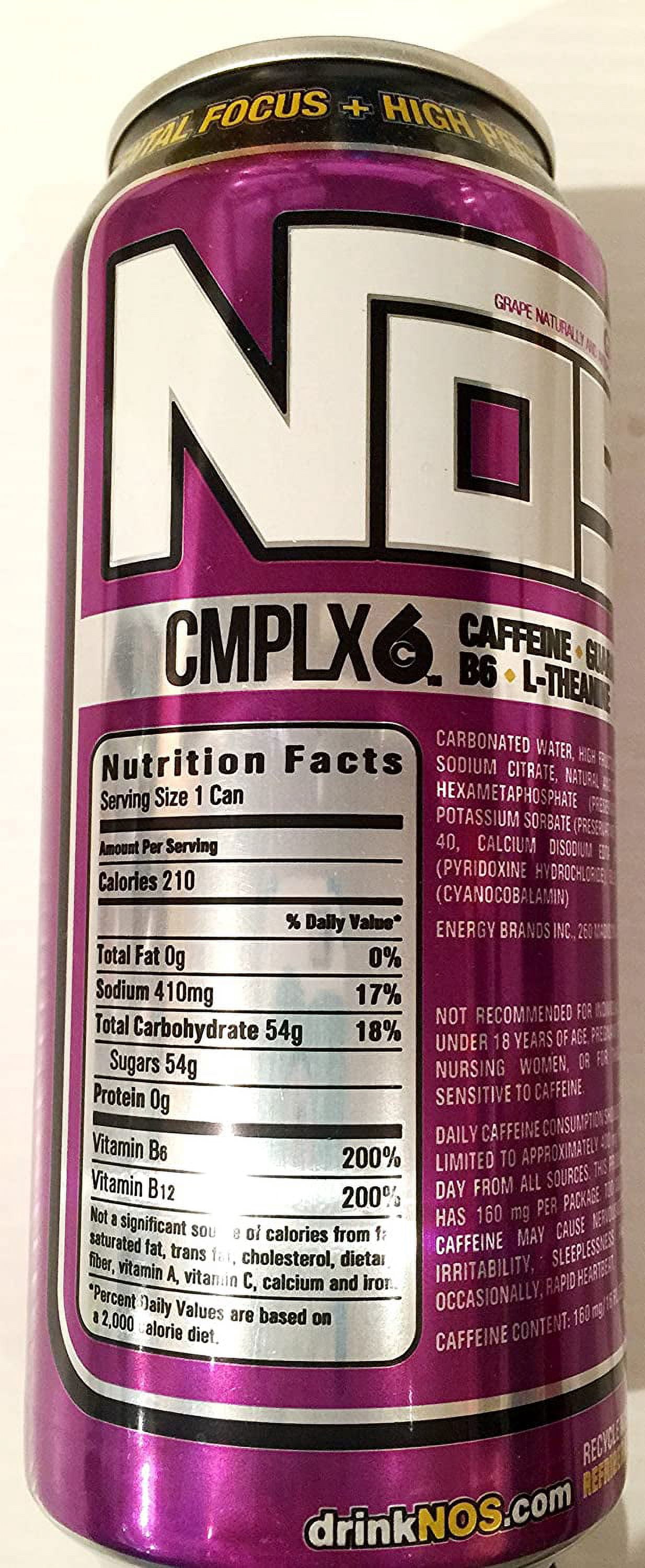 NOS High Performance Energy Drink - Grape - 16fl oz (Pack of 16)