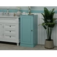 thumbnail image 2 of 100% Solid Wood Short Bathroom Cabinet with Solid Door - 16.5" W x 36" H - Aqua Wooden Cabinet, 2 of 5