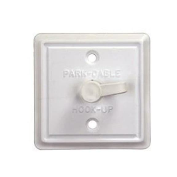 47795 Tv Cable Roof Plate, Square- Polar White