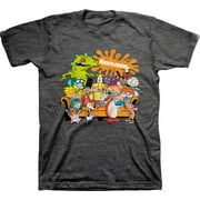 Mens Nickelodeon 90s Throwback Shirt - Retro Nick Group tee - Classic Nick Graphic T-Shirt (Charcoal Heather, XX-Large)