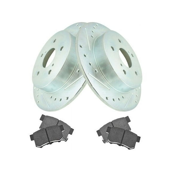 Rear Brake Pad and Rotor Kit - Compatible with 2007 - 2013 Suzuki SX4 2008 2009 2010 2011 2012