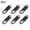 Black, variant on 6 Pieces Zipper Pull Replacement Zipper Repair Kit Zipper Slider Pull Tab Universal Zipper Fixer Metal Zipper Head