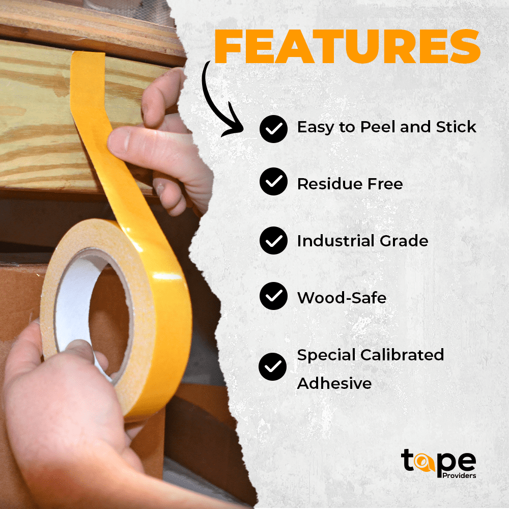 WOD Tape Woodworking Double Sided Carpet Tape - 4 in. x 36 yd. - High Adhesion
