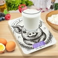 thumbnail image 7 of Digital Kitchen Food Scale Weight Grams Oz for Baking Cooking Coffee 11lb 0.05oz/1g Glass Lovely Pig with Wheat, 7 of 7