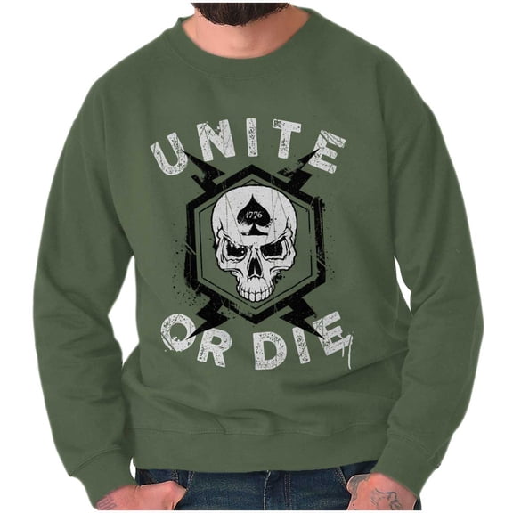 Unite or Die Defend Freedom Patriotic Sweatshirt for Men or Women Brisco Brands S