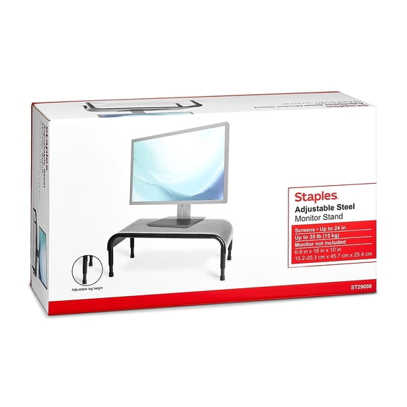 MyOfficeInnovations Adjustable Steel Monitor Stand 2108607