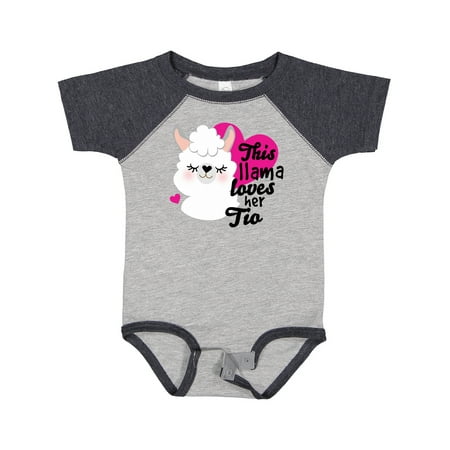 

Inktastic Valentines Day This Llama Loves Her Tio Gift Baby Girl Bodysuit