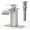 Brushed Nickel, variant on RUACQ Waterfall Bathroom Faucet,Single Handle Bathroom Sink Faucets for 1 or 3 Hole, Stainless Steel Washbasin Mixer Tap with Deck,Pop-up Drain and Supply Hoses (Chrome)