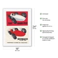 thumbnail image 2 of 1959 Monaco Grand Prix - Vintage Car Racing Poster by Charles Leuenberger - Japanese Unryu Rice Paper Art Print (Unframed) 18 x 24 in, 2 of 4