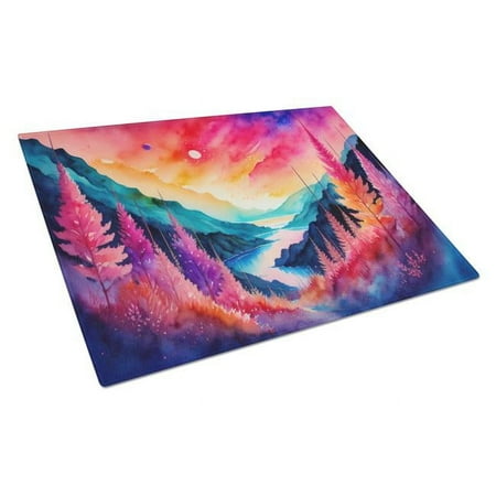 

15 x 12 in. Unisex Astilbe in Color Glass Cutting Board - Large