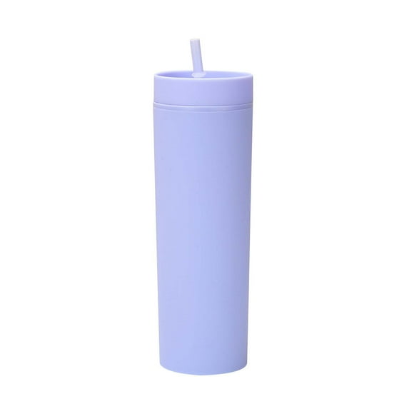 Baisses Estivales! Essentiels de Cuisine pour la Maison Gobelets Minces Gobelets en Acrylique Givré Coloré avec Pailles et Couvercles,16 Gobelets à Double Paroi pour Boissons Froides,Gobelets Réutilisables Cadeaux en Vinyle,avec Paille