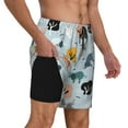 thumbnail image 3 of Balery Elephant Tree Mens Swim Trunks Swim Shorts for Men Quick Dry Inseam Beach Shorts with Compression Liner Pocket-Medium, 3 of 9