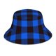 thumbnail image 1 of Balery Buffalo Plaid Blue Black Sombreros para el sol para hombre y mujer, sombrero de pescador con UPF 50+, 1 of 6