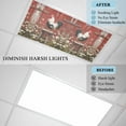 thumbnail image 3 of 4 Pack Rustic Farmhouse Fluorescent Light Covers for Ceiling Lights Rustic Red Barn Rooster Wildflowers Magnetic Ceiling Light Covers Overhead Light Filters for Office Classroom Home, 3 of 9