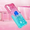 thumbnail image 6 of Clear Case for Samsung Galaxy A24 4G with Kickstand for Girls Women, Liquid Glitter Sparkle Bling Cute Case Gradient Quicksand Cover for Samsung Galaxy A24 4G JB Powder Blue, 6 of 16