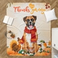 thumbnail image 4 of Happy Thanksgiving Boxer with Turkey Pumpkins Autumn Vibes Cozy Sherpa Blanket Boxers Dog Lover Gifts Idea Warm Soft Throw Blanket - 12018, 4 of 5