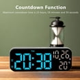 thumbnail image 3 of Réveil Numérique, Commande Vocale 3 Réglable Luminosité Double Affichage LED Réveil Électronique, Compte à Rebours Date Temp Grand Affichage des Nombres Gras Horloge Numérique pour Bureau de Chambre à Coucher, 3 of 8