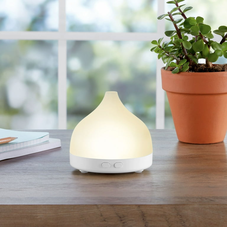 Mainstays Teardrop Fan Oil Diffuser, Compact Size, Color-Changing
