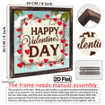thumbnail image 3 of 1pc, Happy Valentine'S Day Wood Framed Sign Valentine'S Day Decor Signs Valentine'S Day Gift Valentine'S Day Romantic Desktop Decoration Inspirational Art Gift For Your Loved One 8x8 Inch, 3 of 9