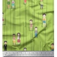 thumbnail image 1 of Soimoi Silk Fabric Swing & Kids Human Figure Print Fabric by Yard 42 Inch Wide, 1 of 3