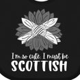 thumbnail image 4 of Inktastic I'm So Cute, I Must Be Scottish Sunflower Boys or Girls Baby Bib, 4 of 4