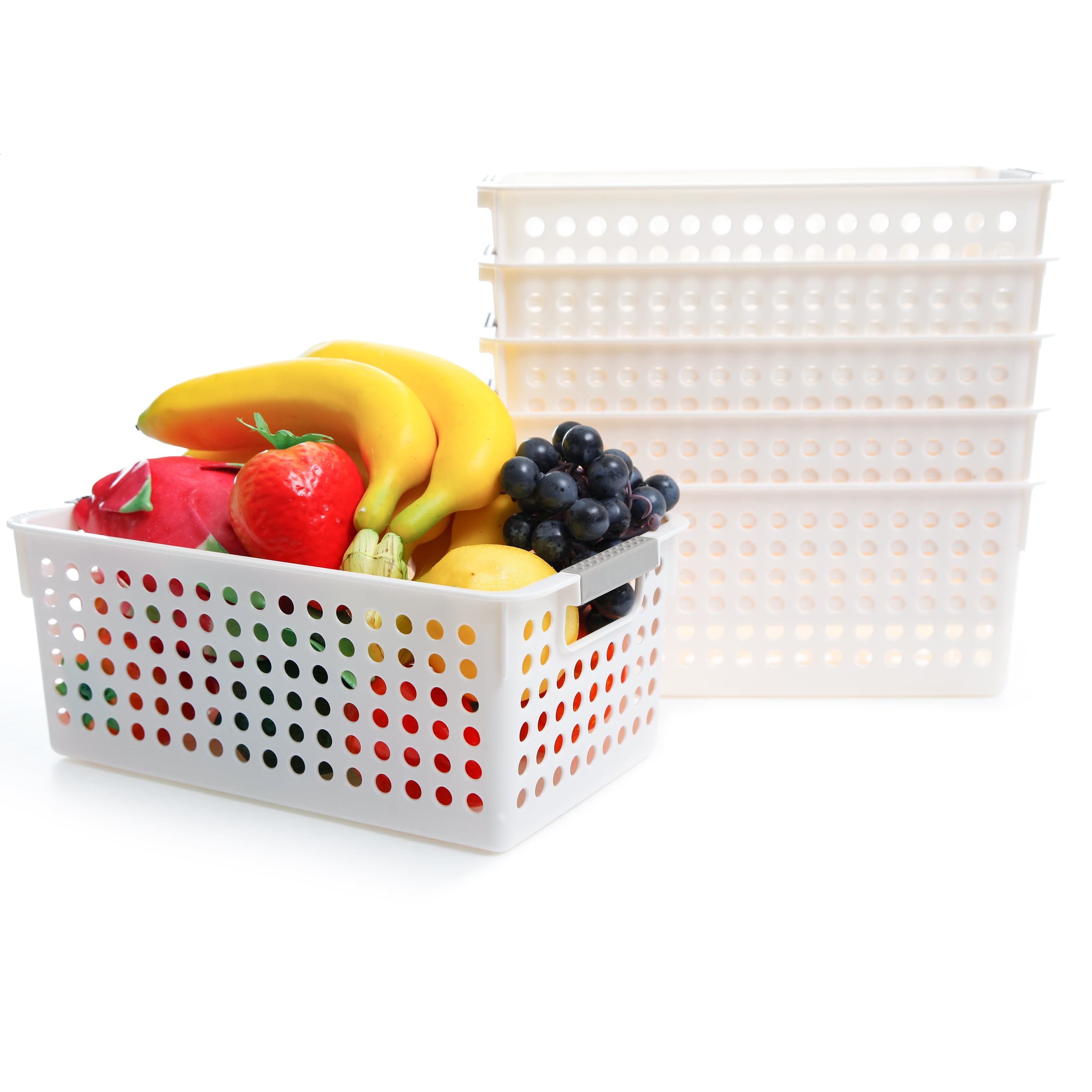 Market 99 Small Plastic Multipurpose Storage Basket ( Set Of 6