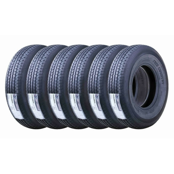 Set 6 Premium FREE COUNTRY Trailer Tires ST 235/85R16 12PR Load Range F Steel Belted Radial w/Scuff Guard