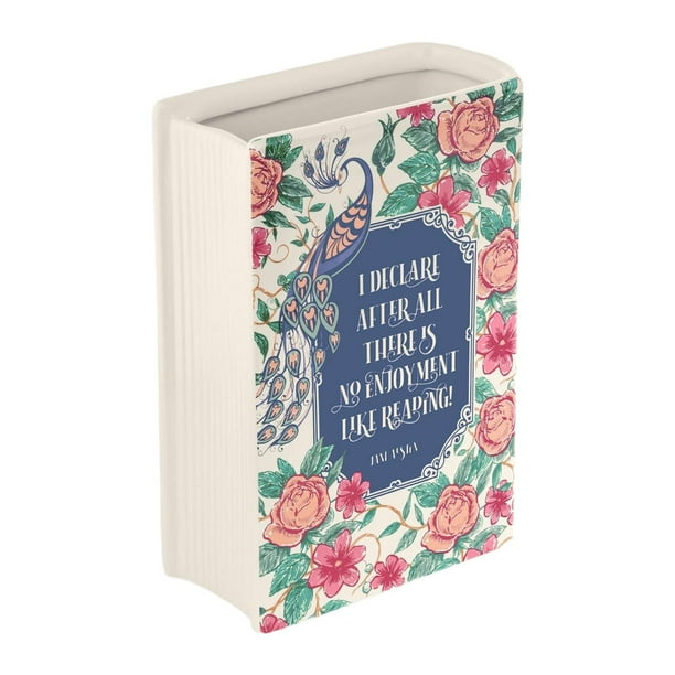 Jarrón decorativo con forma de libro, moderno, coleccionable, único, para flores Estilo A