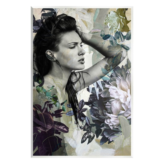 Floral Blossom Woman Collage Botanical & Floral Graphic Art Unframed Art Print Wall Art