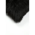thumbnail image 2 of Zealand Sheepskin Pillow 12x20 Black Soft Decorative 1 Piece, 2 of 3