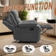 thumbnail image 3 of Korser Sillón Reclinable Pequeño,Manual con Bolsillos,Para Sala,Pana,Gris, 3 of 7