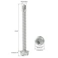 thumbnail image 2 of Uxcell #10 x 1 31/32" 410 Stainless Steel Hex Washer Head Self Drilling Screws 50 Pack, 2 of 4