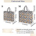 thumbnail image 2 of FORMRS Womens Corduroy Tote Bag Crossbody Shoulder Purse Handbag with Detachable Strap, Orange Art Pattern, 2 of 7