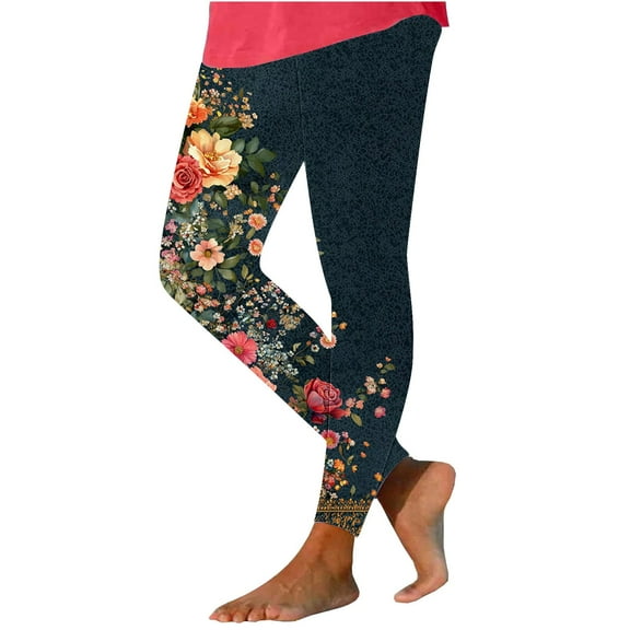 Mingw Retro High Waisted Yoga Pants Leggings for Women Stretch Compression Pant Athletic Workout Pants Women's leggings,Multicolor,XL
