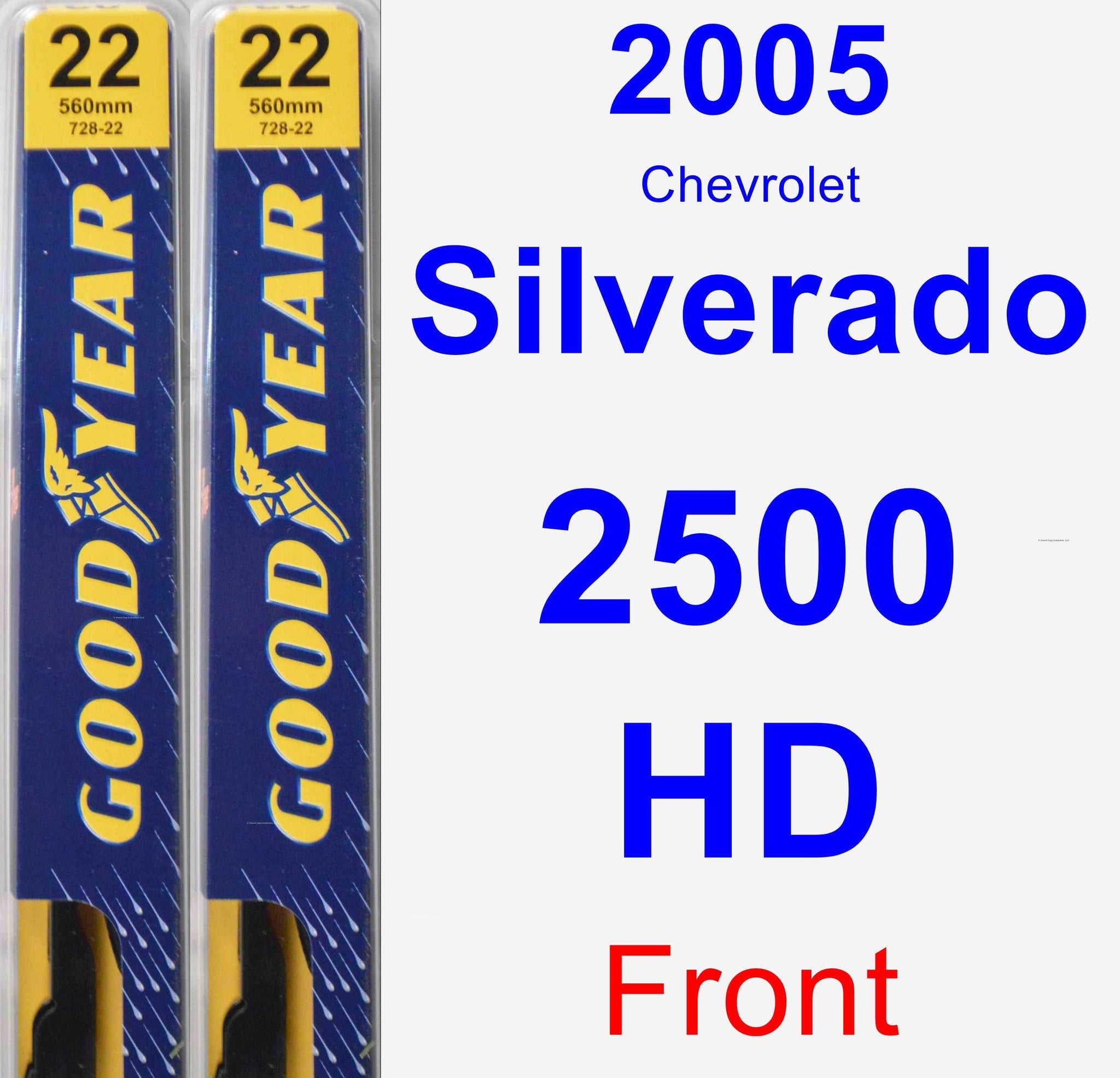 2005 Chevrolet Silverado 2500 HD Wiper Blade Set/Kit (Front) (2 Blades