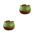 thumbnail image 2 of Injueey Maceta de cerámica hecha a mano, macetas para plantas en maceta, orificio de drenaje, soporte para bonsái, adornos de escritorio, Type3 NO3, 2 of 6
