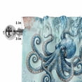 thumbnail image 4 of Window Valance for Kitchen,Ocean Beach Octopus Corals Rod Pocket Curtain Valances Short Curtains Drapes Panel,Vintage Marine Life Seaweed Window Treatment Topper for Living Room Bathroom Bedroom Home, 4 of 9
