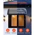 thumbnail image 3 of KFFKFF Door Awning 24 x 24 in, Outdoor Window Canopy with Drainage & ABS Bracket, Weather Protection for Rain, Snow, and Sun, Polycarbonate Cover for Porch or Patio, Smoky Gray, 3 of 9