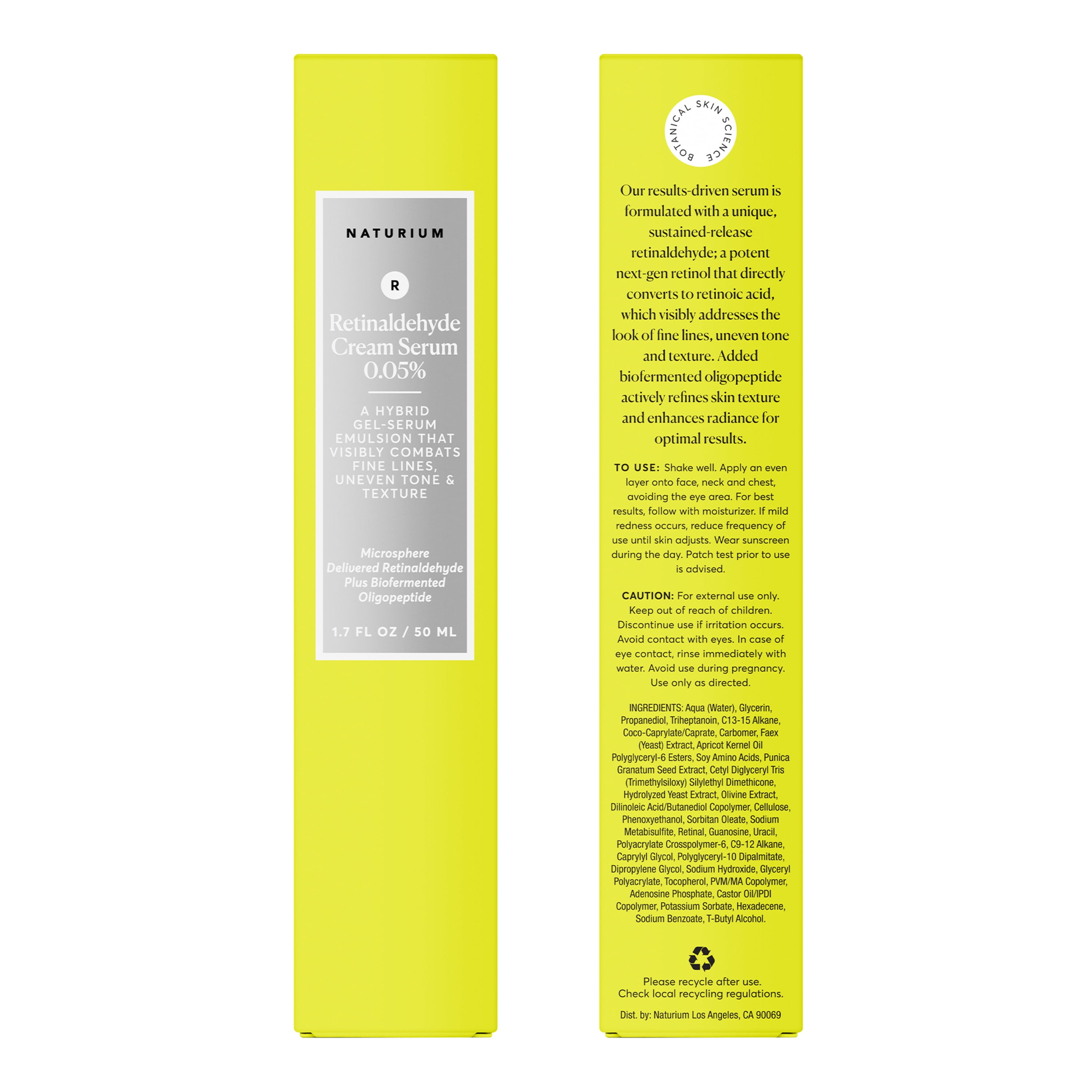Naturium Retinaldehyde Cream Serum 0.05%, Advanced Anti-Aging & Smoothing Face & Skin Care, 1.7 fl oz