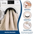 thumbnail image 6 of 6*9FT Washable 6x9 Area Rugs for Living Room Scalloped Beige Rug Non Slip Soft Non Shedding Bedroom Rugs Low Pile Stain Resistant Carpet for Nursery Dining Room Playroom, Beige Beige, 6 of 9