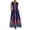 Blue, variant on IROINNID Full-Length Dress For Women Printed Vintage Daily Casual Striped Summer Maxi Dress Sleeveless V-Neck Sundress