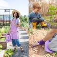 thumbnail image 6 of ZUEXT Purple Garden Tool Sets 10-Piece, Aluminum Alloy Steel Hand Tools w/Non-Slip Ergonomic Handle, Floral Print Garden Supplies Organizer Handbag, Cute Gardening Tools Gift for Women Grandmother, 6 of 9