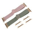 thumbnail image 6 of onn Watch Band, Universal Fit for Apple Watch, Samsung Galaxy, Garmin 20mm, 2 Pack-Pink & Green Knit, 6 of 6