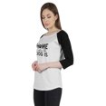thumbnail image 4 of Inkmeso Women Raglan 3/4 sleeves Tshirt&nbsp;Home Is Where The Dog Is Shirt For Dog Lover Graphic Top, 4 of 9