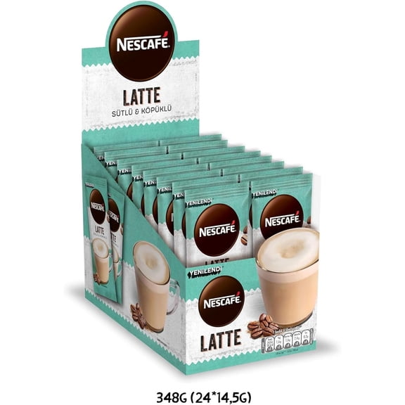 NESCAFÉ Latte Foamy Coffee Instant Coffee Mix, 24 x 14.5g