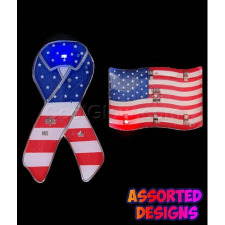 Flashing Patriotic Blinkies - Assorted
