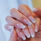 thumbnail image 1 of MISUD Uñas postizas de longitud media, pegamento rosa brillante en las uñas, uñas artificiales de bailarina de cubierta completa, 24 piezas, 1 of 5